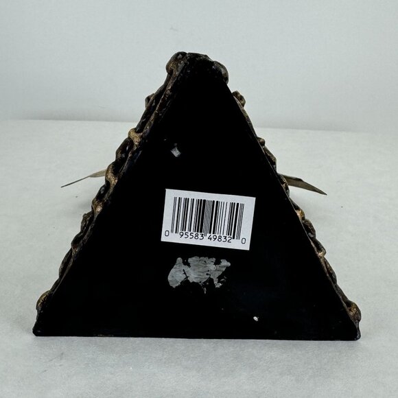 Decorative Angel Votive Candle Holder Metal Art Triangle Figurine With Trumpet - Picture 8 of 11